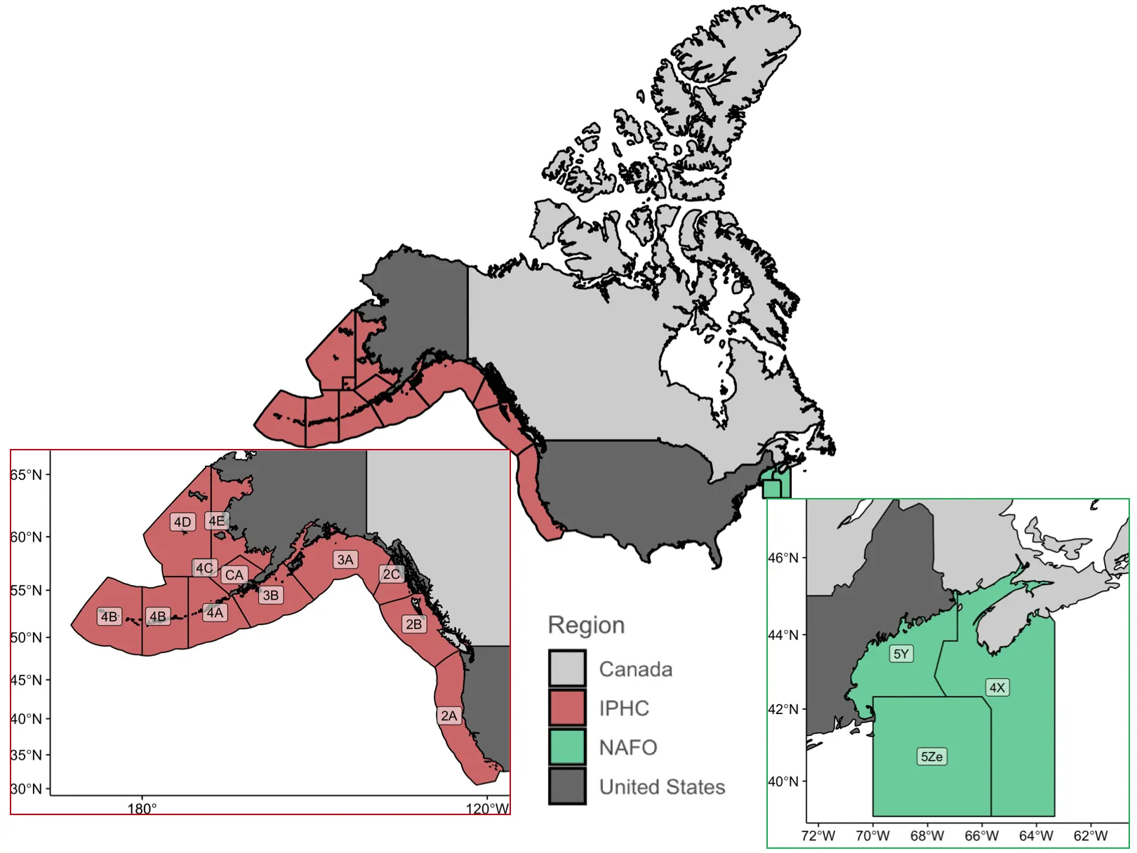 International Pacific Halibut Commission Map