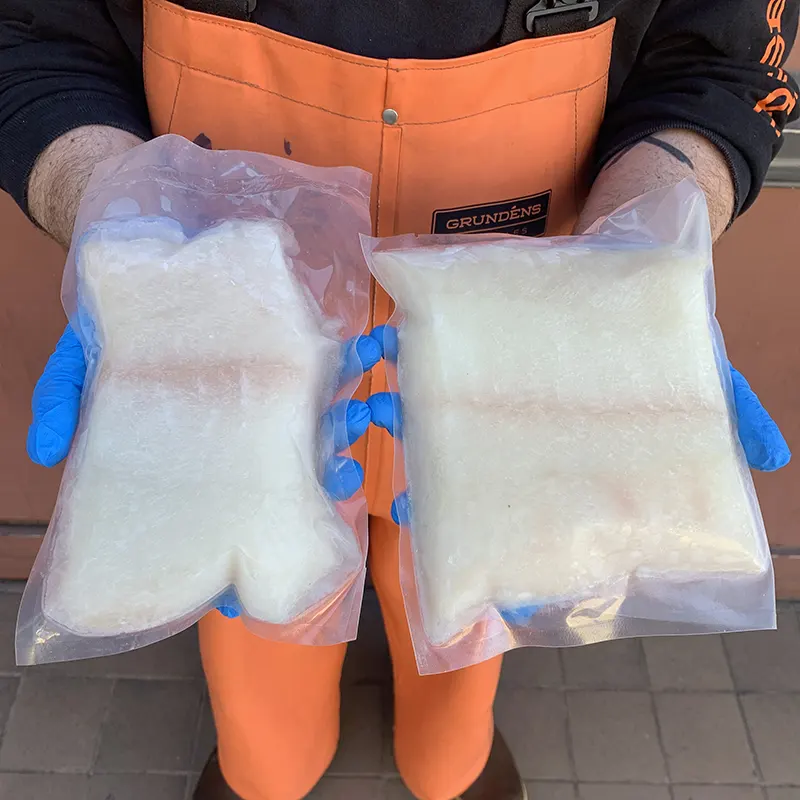 Vacuum seal and processed halibut