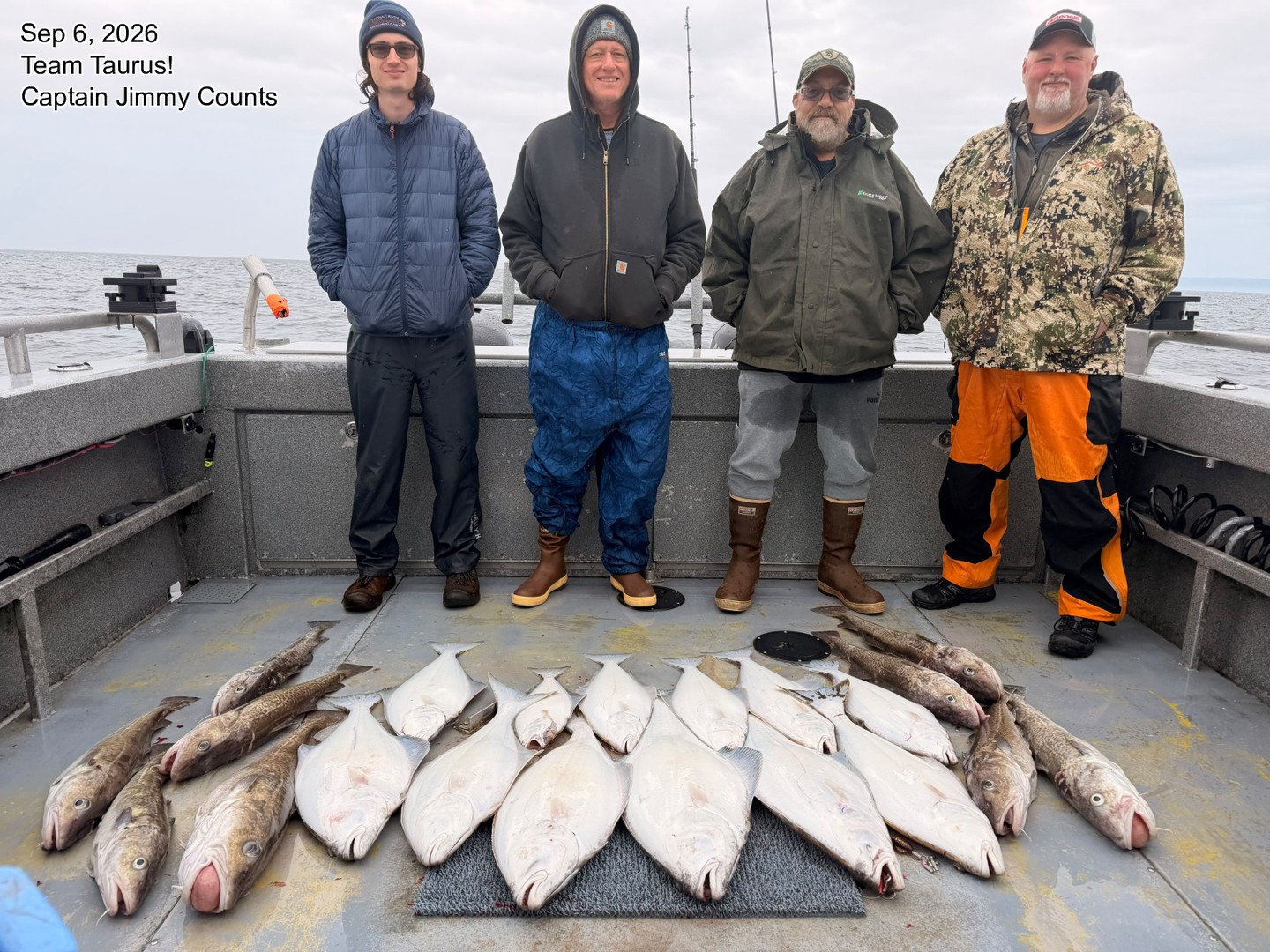 Team Taurus 9/6 Capt Jimmy & 1st Mate Jill (Halibut only trip)