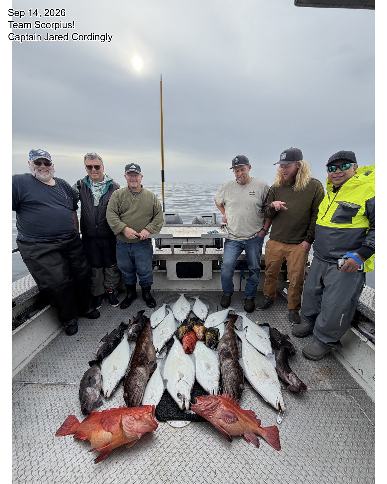 Mixed bag special on our Halibut/rockfish combo. 7 species in the box, You just never know what you’re gonna catch!